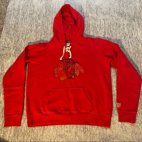 Old time hockey Other - COPY - Blackhawks Old Time Hockey Red Hoodie Size XL youth boys